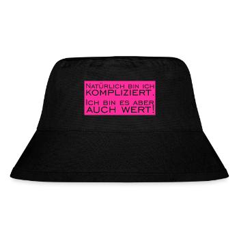 Of course I'm complicated - Stanley/Stella Recycled Bucket Hat - black - Front