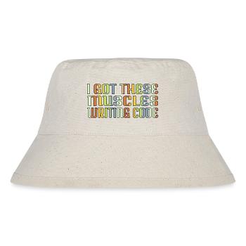programming language birthday present computer - Stanley/Stella recycelter Bucket Hat - Naturweiß - Vorne