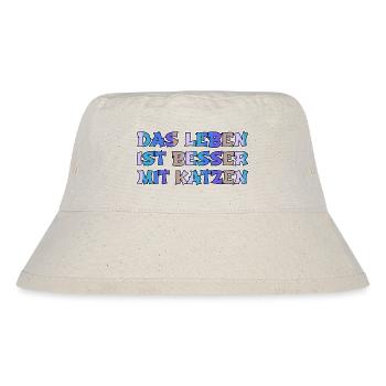 Geek Birthday Funny Cat Cool Fawn Cat Bday - Stanley/Stella Recycled Bucket Hat - natural - Front