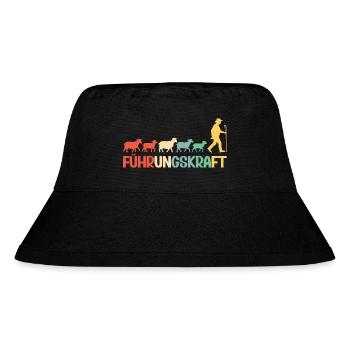 Führungskraft Schafe Hirte Geschenkidee Lustig - Stanley/Stella recycelter Bucket Hat - Schwarz - Vorne