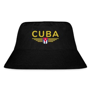 Stilvolles Kuba Design für Fans - Stanley/Stella recycelter Bucket Hat - Schwarz - Vorne