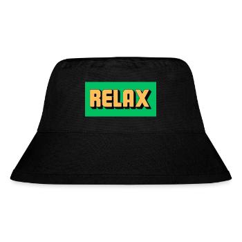 Relax! - Stanley/Stella recycelter Bucket Hat - Schwarz - Vorne