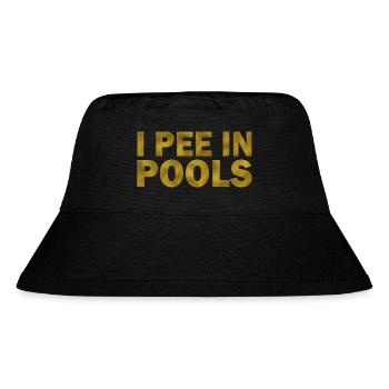 I Pee In Pools - Stanley/Stella recycelter Bucket Hat - Schwarz - Vorne
