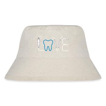 Zahnherz Love Dental - Stanley/Stella recycelter Bucket Hat - Naturweiß - Vorne