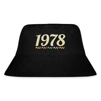 1978 - Stanley/Stella recycelter Bucket Hat - Schwarz - Vorne