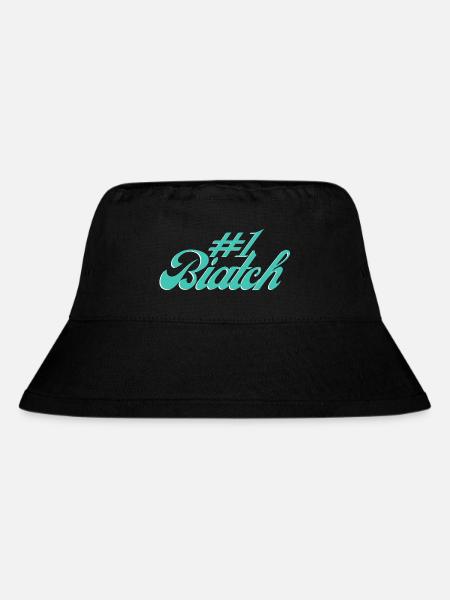 #1 Biatch [Türkis] - Stanley/Stella recycelter Bucket Hat - Schwarz
