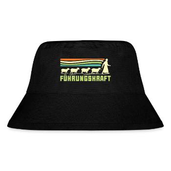 Führungskraft Schafe Hirte Geschenkidee Humor - Stanley/Stella recycelter Bucket Hat - Schwarz - Vorne