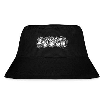 Vintage bows unusual lines - Stanley/Stella Recycled Bucket Hat - black - Front