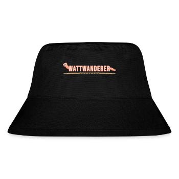 wattwandern moin moin nordisch wattwurm nordsee - Stanley/Stella recycelter Bucket Hat - Schwarz - Vorne