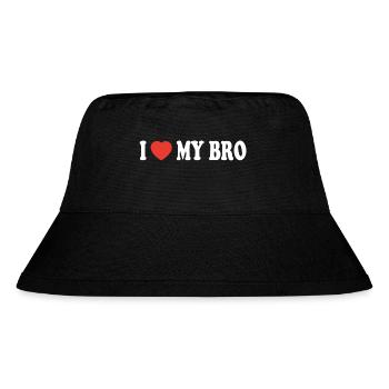 Love my Bro - Cœur rouge Frère amour - Bob recyclé Stanley/Stella - noir - Devant