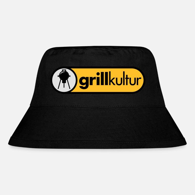 grillkultur (3c) - Stanley/Stella recycelter Bucket Hat - Schwarz