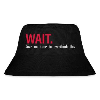 Zeit zu überdenken - Stanley/Stella recycelter Bucket Hat - Schwarz - Vorne