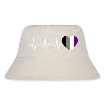 Ace Pride Heartbeat Asexual - Stanley/Stella recycelter Bucket Hat - Naturweiß - Vorne