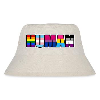 HUMAIN Drapeau LGBT Mois de la fierté gay Transgenre - Bob recyclé Stanley/Stella - blanc naturel - Devant