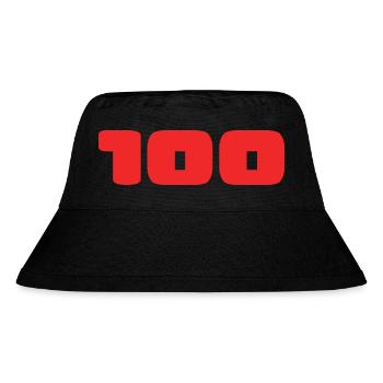 100. 100 JAHRE. 100-JÄHRIGES JUBILÄUM. GEBURTSTAG 100 - Stanley/Stella recycelter Bucket Hat - Schwarz - Vorne