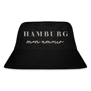 HAMBURG MON AMOUR - Stanley/Stella recycelter Bucket Hat - Schwarz - Vorne