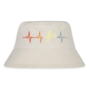 Herzlinie Motocrossfahrer - Stanley/Stella recycelter Bucket Hat - Naturweiß - Vorne