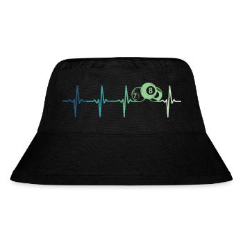 Billard, Billardkugel - Stanley/Stella recycelter Bucket Hat - Schwarz - Vorne