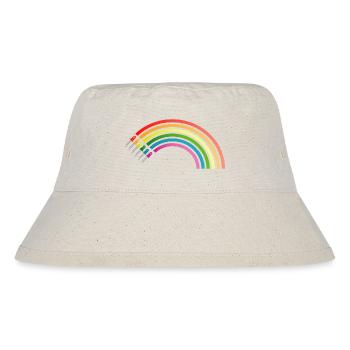Regenbogen LED Shirt Geschenkidee Sonderangebot - Stanley/Stella recycelter Bucket Hat - Naturweiß - Vorne