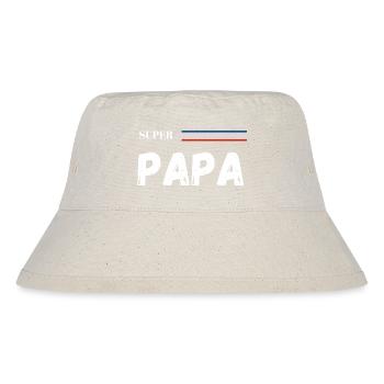super papa - t-shirt assorti - Bob recyclé Stanley/Stella - blanc naturel - Devant