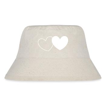 Cœur blanc Saint-Valentin - Bob recyclé Stanley/Stella - blanc naturel - Devant