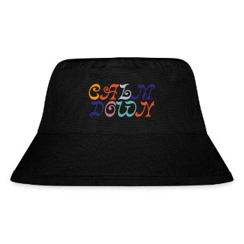 Calm Down - Stanley/Stella recycelter Bucket Hat - Schwarz - Vorne