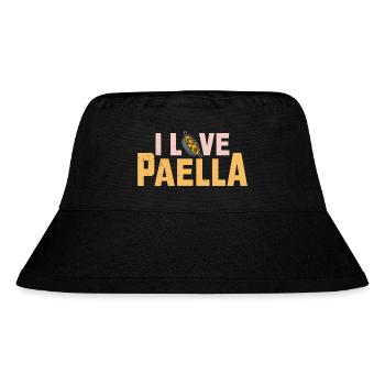 Spanische Küche Paella Reisgericht Reise Spruch - Stanley/Stella recycelter Bucket Hat - Schwarz - Vorne