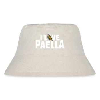 Spanische Küche Paella Reisgericht Reise Spruch - Stanley/Stella recycelter Bucket Hat - Naturweiß - Vorne
