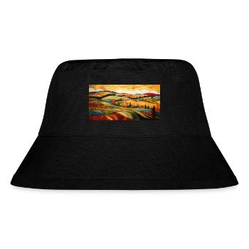 Rolling hills - Stanley/Stella Recycled Bucket Hat - black - Front
