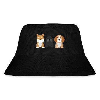 Dogs - Stanley/Stella recycelter Bucket Hat - Schwarz - Vorne