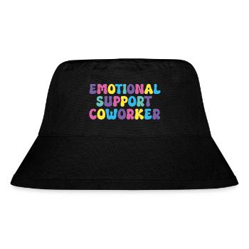 emotional support coworker - Stanley/Stella Recycled Bucket Hat - black - Front