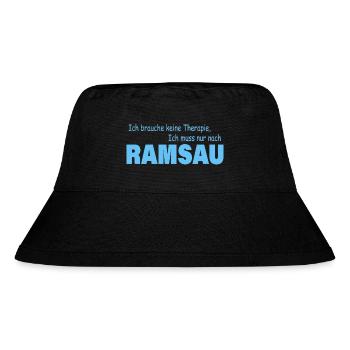 Therapie RAMSAU - Stanley/Stella recycelter Bucket Hat - Schwarz - Vorne