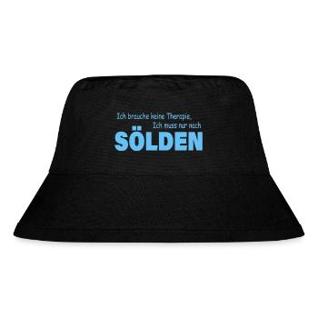 Therapie SÖLDEN - Stanley/Stella recycelter Bucket Hat - Schwarz - Vorne
