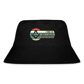 Freimaurer Winkel & Zirkel FREEMASON Prince Hall - Stanley/Stella recycelter Bucket Hat - Schwarz - Vorne