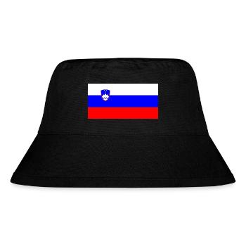 Slowenien - Stanley/Stella recycelter Bucket Hat - Schwarz - Vorne
