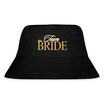 Team Bride! Personalisierbar - Stanley/Stella recycelter Bucket Hat - Schwarz - Vorne