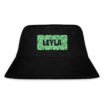 First name Leyla - Stanley/Stella Recycled Bucket Hat - black - Front