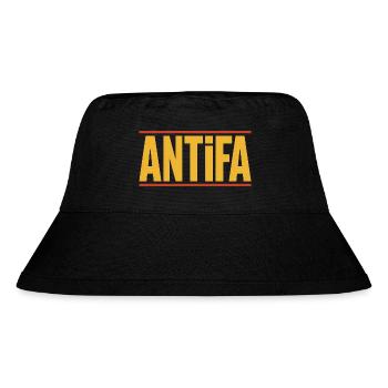 Antifa – Antifaschistisches Merch - Stanley/Stella recycelter Bucket Hat - Schwarz - Vorne