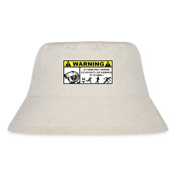 warning - Stanley/Stella Recycled Bucket Hat - natural - Front