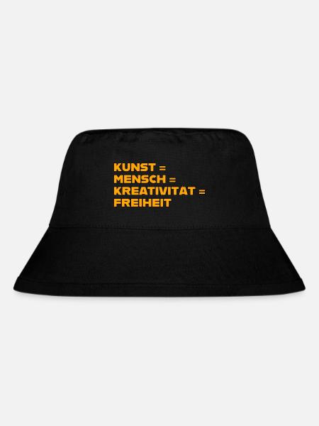 Kunst = Freiheit orange - Stanley/Stella recycelter Bucket Hat - Schwarz