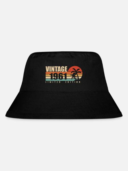 1961 Jubiläumsjahr Originaljahrgang 1961 - Stanley/Stella recycelter Bucket Hat - Schwarz