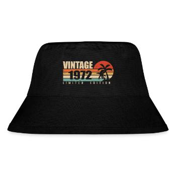 1972 Anniversary Year Original vintage 1972 - Stanley/Stella Recycled Bucket Hat - black - Front