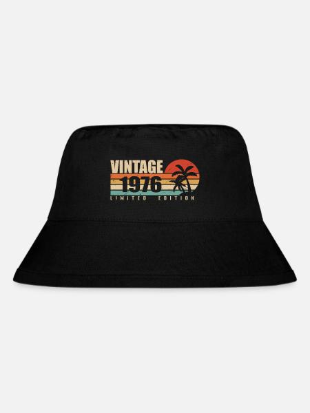1976 Jubiläumsjahr Originaljahrgang 1976 - Stanley/Stella recycelter Bucket Hat - Schwarz