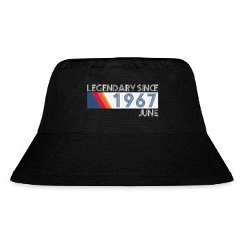 Retro SiFi Legendary since Juni 1967 - Geburtstag - Stanley/Stella recycelter Bucket Hat - Schwarz - Vorne