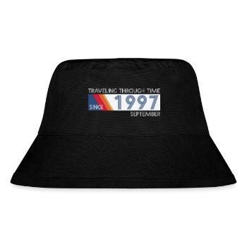 Funny Zeitreise Geburtstags Design September 1997 - Stanley/Stella recycelter Bucket Hat - Schwarz - Vorne