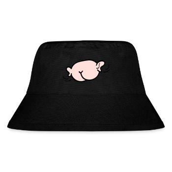 Arsch mit Ohren - Stanley/Stella recycelter Bucket Hat - Schwarz - Vorne