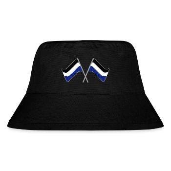 Drapeau noir-blanc-bleu | stade de football de drapeau - Bob recyclé Stanley/Stella - noir - Devant