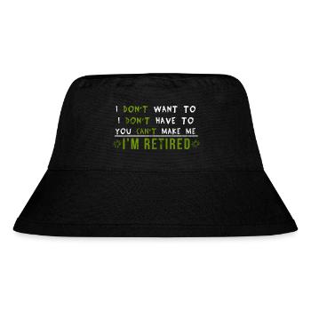 retirement - Stanley/Stella Recycled Bucket Hat - black - Front