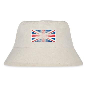 union jack flagge großbritannien ausgewaschen i - Stanley/Stella recycelter Bucket Hat - Naturweiß - Vorne