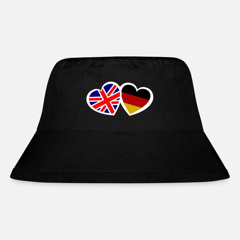 England and Germany Love - Stanley/Stella Recycled Bucket Hat - black